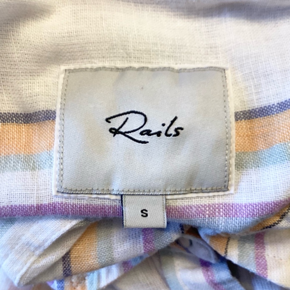 Rails Long Sleeve Linen Blend Charli Shirt - Meri… - image 8